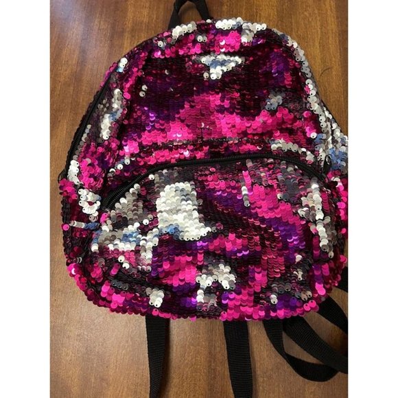 Magic Sequin Pink, Black, & Silver Mini Backpack - Picture 3 of 8